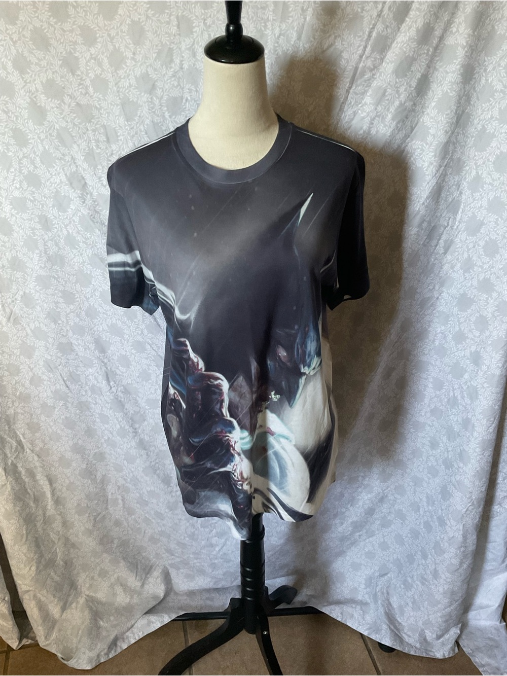 DC Black and Gray Batman Logo Tee